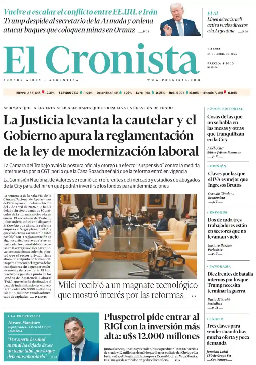 Evolucion Streaming | FM POPULAR 105.5 MHZ - Tapa del diario Cronista