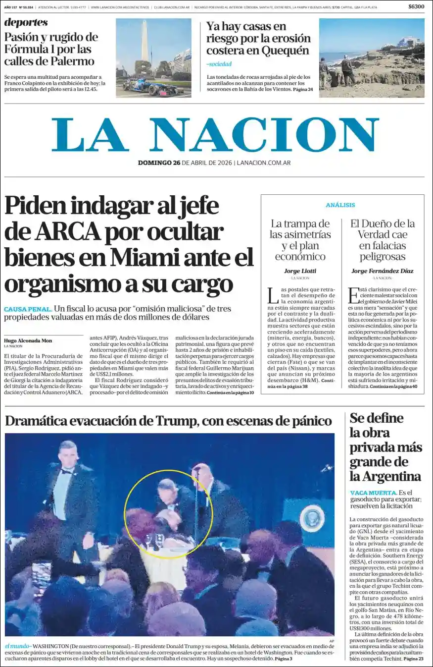 Evolucion Streaming | FM POPULAR 105.5 MHZ - Tapa del diario Nacion